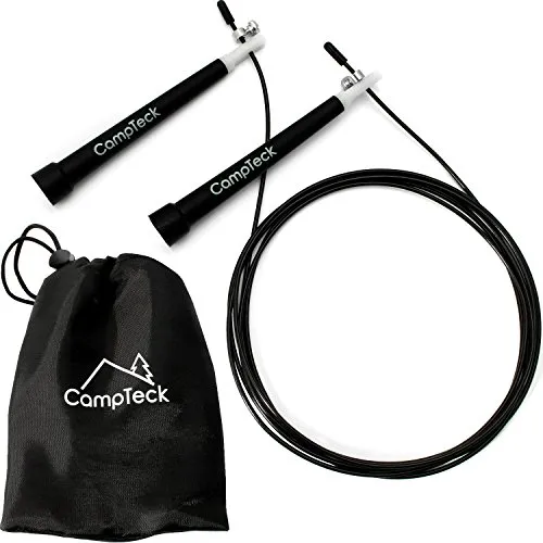 CampTeck U6576 Speed Rope (3m) Sprungseil Verstellbare Stahlseil -Schwarz