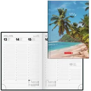 Brunnen Buchkalender 1079615026, 2026, A5 Wochenplaner - Kalender für 2026 im praktischen A5-Format mit halbstündlicher Zeiteinteilung, ideal für eine effiziente Wochenplanung und stets griffbereit.