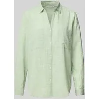 TOM TAILOR Damen Bluse 1035247 mit Brusttaschen - Klassische Bluse aus pflegeleichter Baumwolle mit aufgesetzten Brusttaschen und verstellbaren Ärmeln. Ideal für Freizeit, Büro und besondere Anlässe. Unterstützt nachhaltigen Baumwollanbau durch die Better Cotton Initiative.