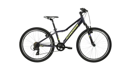 Jugend-Mountainbike Kross Hexagon JR 1.0 24 Zoll marineblau-gelb MTB Fahrrad
