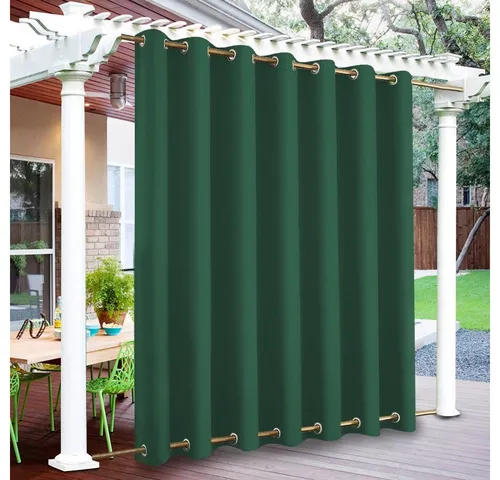 BTTO V&G Vorhang Outdoor Vorhänge,Winddicht Outdoor Gardinen mit Ösen Oben und Unten, Wasserdicht