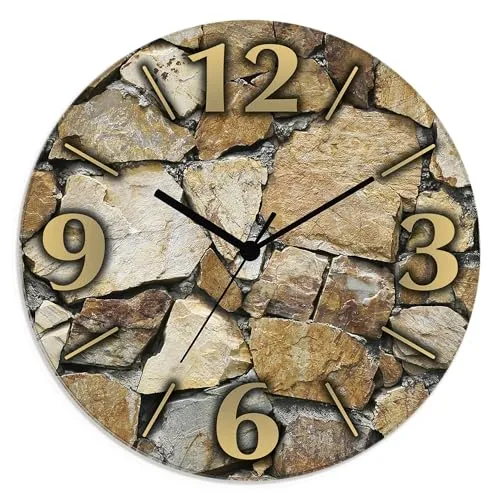 ARTLAND Lautlose Wanduhr aus Glas Ø 30 cm - Modernes Design für jeden Raum - Wanduhren: Geräuschloses Uhrwerk für eine entspannte Atmosphäre, ideal für Wohnzimmer, Schlafzimmer oder Büro. Made in Germany - langlebig und stilvoll.