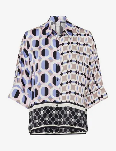 BRAX Feel Good Style VIV Patch Navy 40 - Modische Bluse mit Print in Oversized-Silhouette, aus reiner Viskose für höchsten Tragekomfort und eine edle Optik.