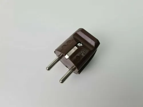 Schuko Stecker Braun PVC Schutzkontakt Stecker zentrale Kabeleinführung Schuko