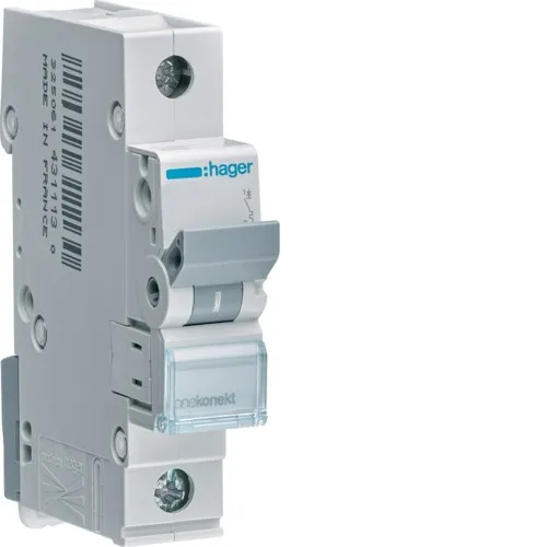 Hager MCN120 Leitungsschutzschalter 1 polig 6kA C 20A 1 Modul