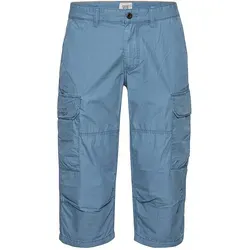 camel active Herren Regular Fit 3/4 Cargo Shorts Blau - Wanderhosen aus 100% Baumwolle mit seitlichen Eingriffstaschen und Cargo-Taschen, ideal für aktive Freizeitgestaltungen.