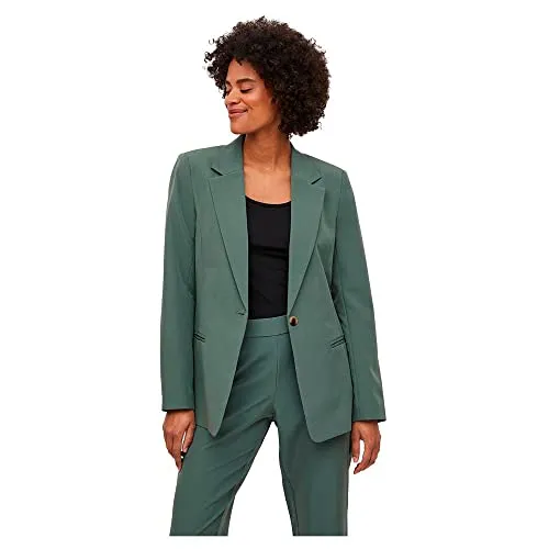 Vila VILOWNY Straight Blazer - NOOS - Damen Blazer mit Button-Verschluss, aus formbeständigem Polyester für perfekten Sitz und stilvolles Auftreten.