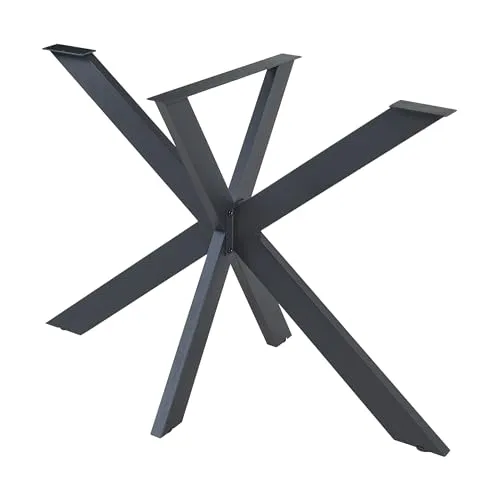 [en.casa] Tischgestell Oberau - Hochwertige Tischbeine für Esstisch und Schreibtisch - Möbelfüße aus pulverbeschichtetem Stahl, höhenverstellbar für optimale Anpassung und Stabilität, ideal für kreative DIY-Projekte.