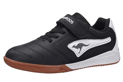 Kangaroos K5-DRIB EV Hallenschuhe Größe 38 - Hochwertige Kinder Hallenschuhe mit Klettverschluss und elastischem Band, gepolstert für Komfort und mit flexibler Laufsohle für optimalen Grip.