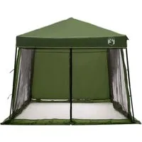 vidaXL Camping-Zelt-Set mit Dach 2 Stk Grün - Praktisches Camping-Zelt-Set für unvergessliche Sommerabenteuer im Freien. Leicht und robust, bietet es Komfort und Schutz bei Outdoor-Events. Ideal für Garten und Terrasse!