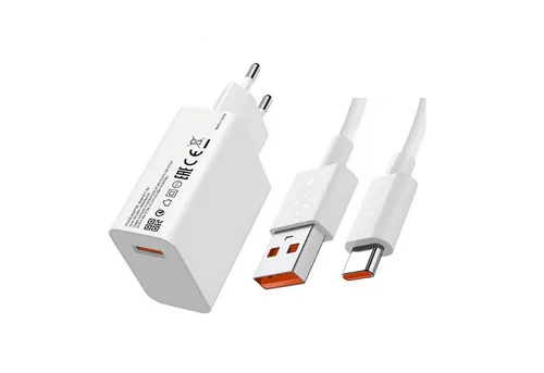 Xiaomi 33W Ladegerät mit USB-C Kabel (MDY-11-EZ) - Effizientes 33W Ladegerät mit USB-C Kabel für schnelles Laden. Ideal für unterwegs und kompatibel mit zahlreichen Geräten. Kompakt und leistungsstark in einem.
