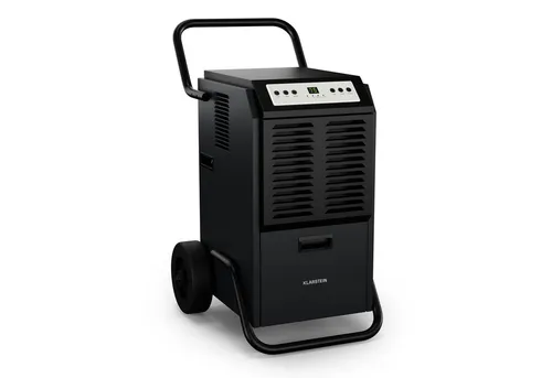 DuraDry 50L Luftentfeuchter - Luftentfeuchter für große Räume bis 80 m², entfernt bis zu 50L Wasser pro Tag. Ideal für Keller und Lagerhallen, mobil und aus robustem, rostfreiem Material.