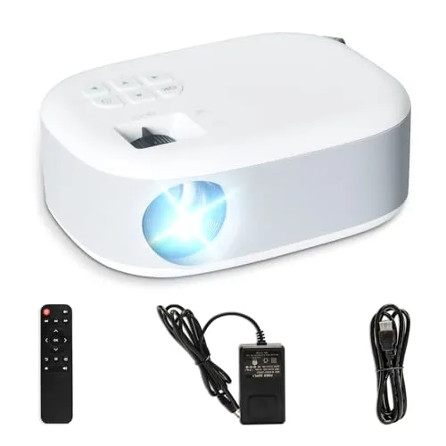 LQWELL® Mini Beamer - Tragbarer Full HD Projektor für Heimkino & Gaming - Beamer mit 15000L Helligkeit und Unterstützung für 4K/1080P. Ideal für Filme und Spiele auf großen Projektionsflächen von 30-200 Zoll, perfekt für unterwegs.