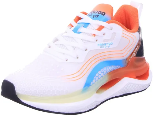 Dockers by Gerli Schnürschuh - Laufschuhe in Weiß mit weichem Mesh-Obermaterial für hohen Tragekomfort, ideal für sportliche Aktivitäten und den Alltag.