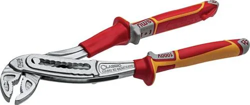 NWS 1651-49-VDE-240 Wasserpumpenzange 240mm - Zangen, unverwüstliche Wasserpumpenzange mit durchgestecktem Sicherheitsgelenk für höchste Beanspruchung und optimale Griffigkeit.