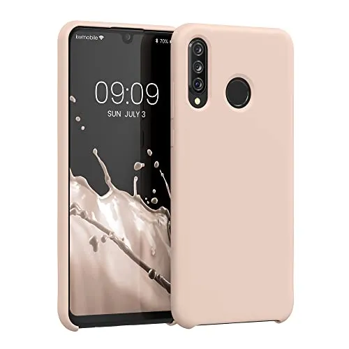 kwmobile Handyhülle für Huawei P30 Lite Hülle - Case Silikon - Kabelloses Laden - Schutzhülle Cover in Coconut Swirl