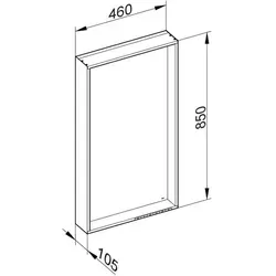 KEUCO 33298111000 Lichtspiegel X-Line 33298, mit von KEUCO