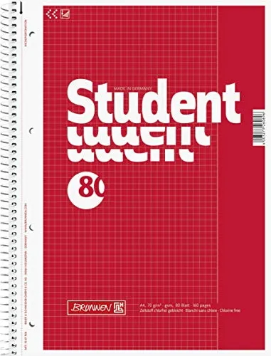 BRUNNEN Collegeblock A4 Lin26 – 80 Blatt - Praktischer Collegeblock A4 mit 80 linierte Blätter, ideal für Schule und Büro. Optimal für Notizen und kreative Ideen.