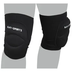 BAY-Sports Knieprotektor Knieschutz Attack Knieschoner Schützer Kniebandagen Sport schwarz