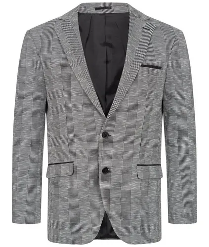 Indumentum Herren Sakko Slim Fit IJS-104 schwarz S - Elegantes Slim Fit Sakko in Schwarz, aus elastischem Material für optimalen Tragekomfort. Perfekt für Business- und Abendmode.