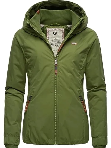 Ragwear Damen Winterjacke Dizzie Kurzmantel XL - Urbaner Style - Funktionsjacken mit 100% veganem, wasserdichtem Material und tailliertem Schnitt. Ideal für kalte Tage dank warmem Innenfutter und praktischen Rippstrickbündchen.