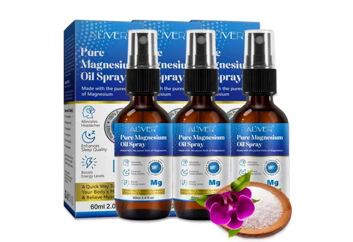 ALIVER Pure Magnesiumöl Spray 60ml – Entspannendes Körperspray für Sport und Alltag - Entdecken Sie das ALIVER Pure Magnesiumöl Spray für eine entspannende Anwendung nach Sport oder einem langen Tag. Ideal zur Unterstützung der Muskelerholung und zur Förderung des Wohlbefindens. Schnelle und effektive Absorption für alle Hauttypen.