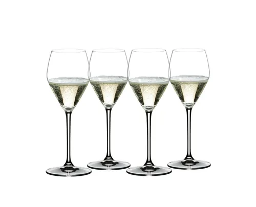 RIEDEL Prosecco Set - 4 Sektgläser mit Präsentschachtel - Elegantes Set mit 4 spülmaschinenfesten Sektgläsern aus Kristallglas, ideal für besondere Anlässe. Jedes Glas hat eine Höhe von 22,2 cm und eine Kapazität von 322 ml.