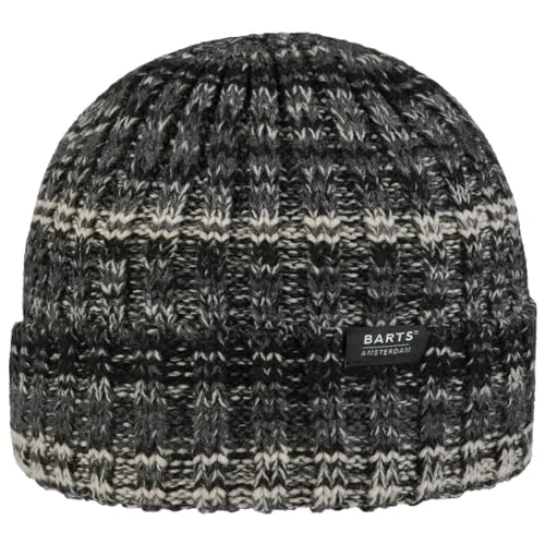 Barts Sahiel Beanie Strickmütze Umschlagmütze Wintermütze Damen/Herren - mit Umschlag, Futter Winter Herbst-Winter - One Size anthrazit