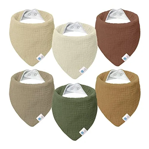 lulumoon Lätzchen Baby Dreieckstuch Baby Musselin Halstuch für Junge und Mädchen (Tal)