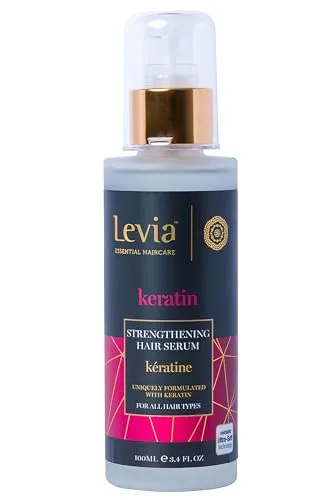 Levia | Keratin Stärkendes Serum | Auffrischen und Schützen von trockenem Haar| Anti-Frizz | Perfekt geglättetes Haar | Für alle Haartypen | 100ml