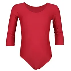 Aquarti Turnanzug Aquarti Mädchen Body 3/4 Arm Ballett Trikot rot 152