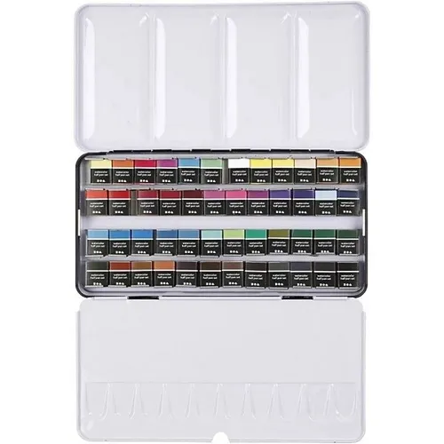 Creativ Company Art Aqua Watercolours - Hochpigmentierte Aquarellfarbe in bester Qualität, ideal für kreative Projekte. Die Farben sind lichtbeständig und in einer praktischen Metallbox verpackt.