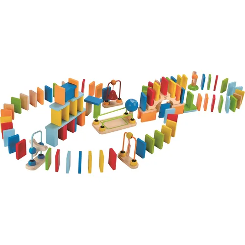 Hape Domino-Set aus Holz | Preisgekröntes Dominospiel für Kinder