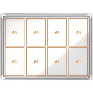 Nobo 1902579 Premium Plus Schaukasten 8 x A4 - Wetterfester, abschließbarer Schaukasten mit ESG-Sicherheitsglas für den Außenbereich. Ideal zur Präsentation von Dokumenten, inklusive 10 Jahre Garantie.