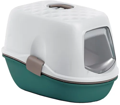 XL Katzentoilette Furba Top mit Reinigungssieb - Haubentoilette für Katzen - Katzentoilette mit praktischem Reinigungssieb und Filter, ideal für saubere und hygienische Nutzung. Erhältlich in english green, taupe und weiß.