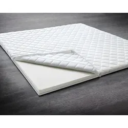 Topper MEISE.MÖBEL, weiß, 200x200cm Kaltschaum - Matratzenauflage aus hochwertigem Kaltschaum, allergikerfreundlich und mit abnehmbarem Bezug für einfachen Reinigung. Ideal für erholsamen Schlaf und optimalen Liegekomfort.