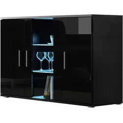 Mirjan24 Kommode Schwarz, Rechteckig 120x80x41 cm in schwarz von Mirjan24