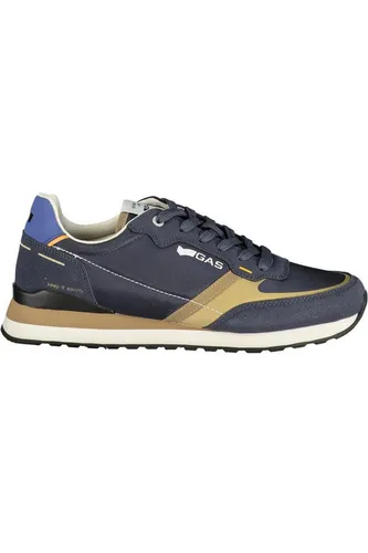 Moderner Herrensportschuh in Blau mit braunen Details - Stylischer Herrensportschuh in elegantem Blau mit braunen Akzenten. Ideal für den Alltag und vielseitig einsetzbar dank herausnehmbarer Einlegesohlen. Genießen Sie Komfort und modernes Design für aktive Männer.