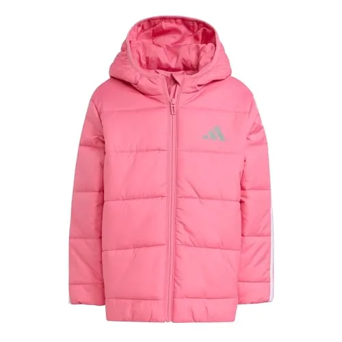 adidas Unisex Kinder ESSENTIALS 3 STRIPES PADDED JACKET in pink von adidas