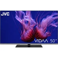 JVC QLED Fernseher 50 Zoll Smart TV VIDAA LT-50VDQ6555 - 4K UHD Fernseher mit beeindruckendem Dolby Vision und Dolby Atmos für ein fantastisches Seherlebnis. Inklusive 6 Monate HD+ und integriertem Triple-Tuner für vielfältige Empfangsmöglichkeiten.