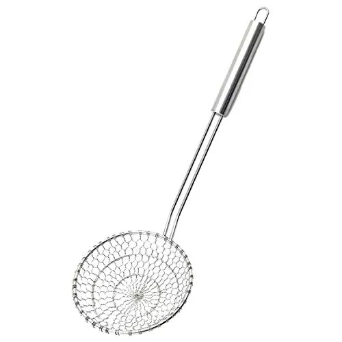 Colador, espumadera profesional de acero inoxidable con malla en espiral para comidas asiáticas, Best Utensils, acero inoxidable, DIA. 13CM