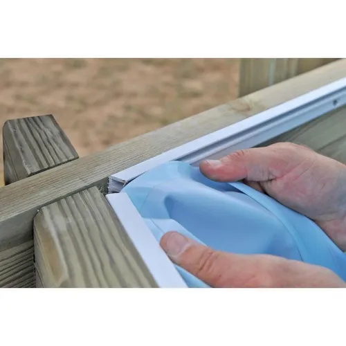 Gre Poolfolie Innenhülle für ovale Echtholzpools Safran 573x348x133cm