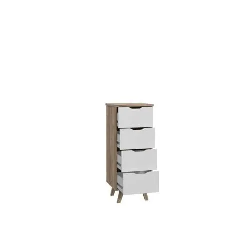 FORTE VANKKA Kommode mit 4 Schubladen in beige von Forte