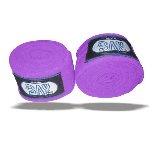 BAY-Sports Boxbandagen Basic Box-Bandagen Handbandagen Boxen Kickboxen lila