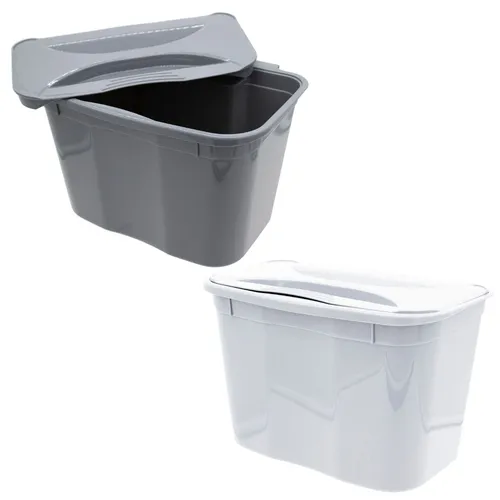 Abfalleimer Komposteimer Küchenmülleimer mit Deckel hängend Schranktür 5 L 2 STK