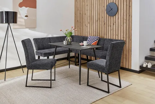 Jockenhöfer Esstisch Emporio 120x70 cm - Esstisch in dunkler Holzoptik, kompakt und platzsparend, ideal für kleine Räume. Stabilität durch 4-Fuß-Gestell aus Metall.