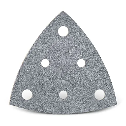 MENZER Platinum Klett-Schleifblätter, 82 mm, 6-Loch, f. Deltaschleifer, Halbedelkorund (50 Stk.) K180