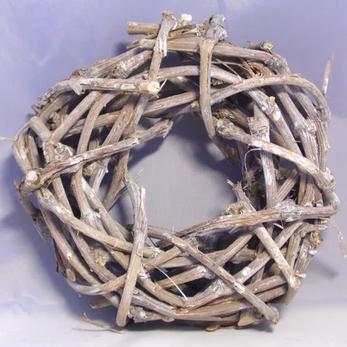 Deko Basteln Kranz NOSTALGIE Reben gekalkt Durchmesser außen 22, innen 6 cm NEU