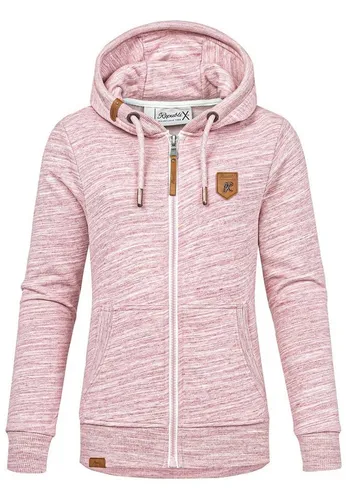 REPUBLIX Sweatjacke FREYA Damen Hoodie Zipper Jacke S - Stylische Sweatjacke in Bordeaux, aus einer bequemen Baumwoll-Mischung. Ideal für entspannte Tage, bietet Komfort und modischen Look in Größe S.