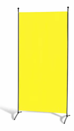 Stellwand 85 x 180 cm - Gelb - Sichtschutz Paravent - Praktische Stellwand in Gelb, ideal als Raumteiler oder Sichtschutz. Robuste Konstruktion aus Metall und Polyester, perfekt für Garten und Terrasse.
